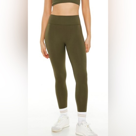 Active Seamless High-Rise Leggings Olive Green Large - Picture 3 of 13